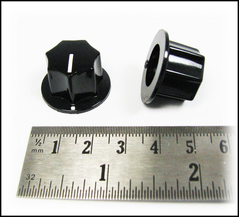C. B. Gitty 2-Pack Guitar Potentiometer Knobs: Black Top Hat with Set Screw - Image 2